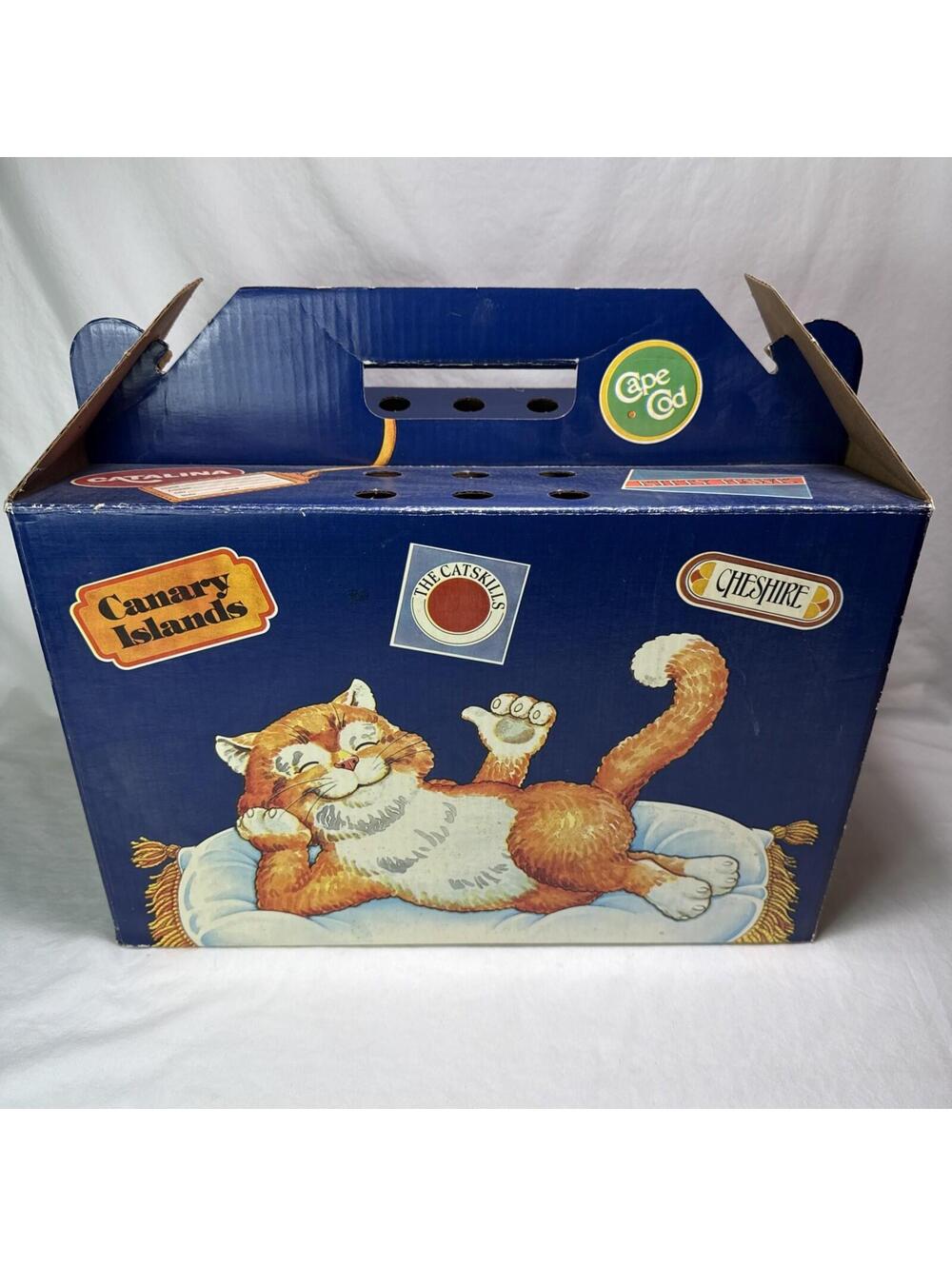 vintage Cosmic Cat Shuttle cardboard carrier Pet Transporter Friskies Retro RARE